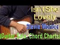 How I play: Stevie Wonder_Isn&#39;t She Lovely.  (Guitar Solo, Chord charts).