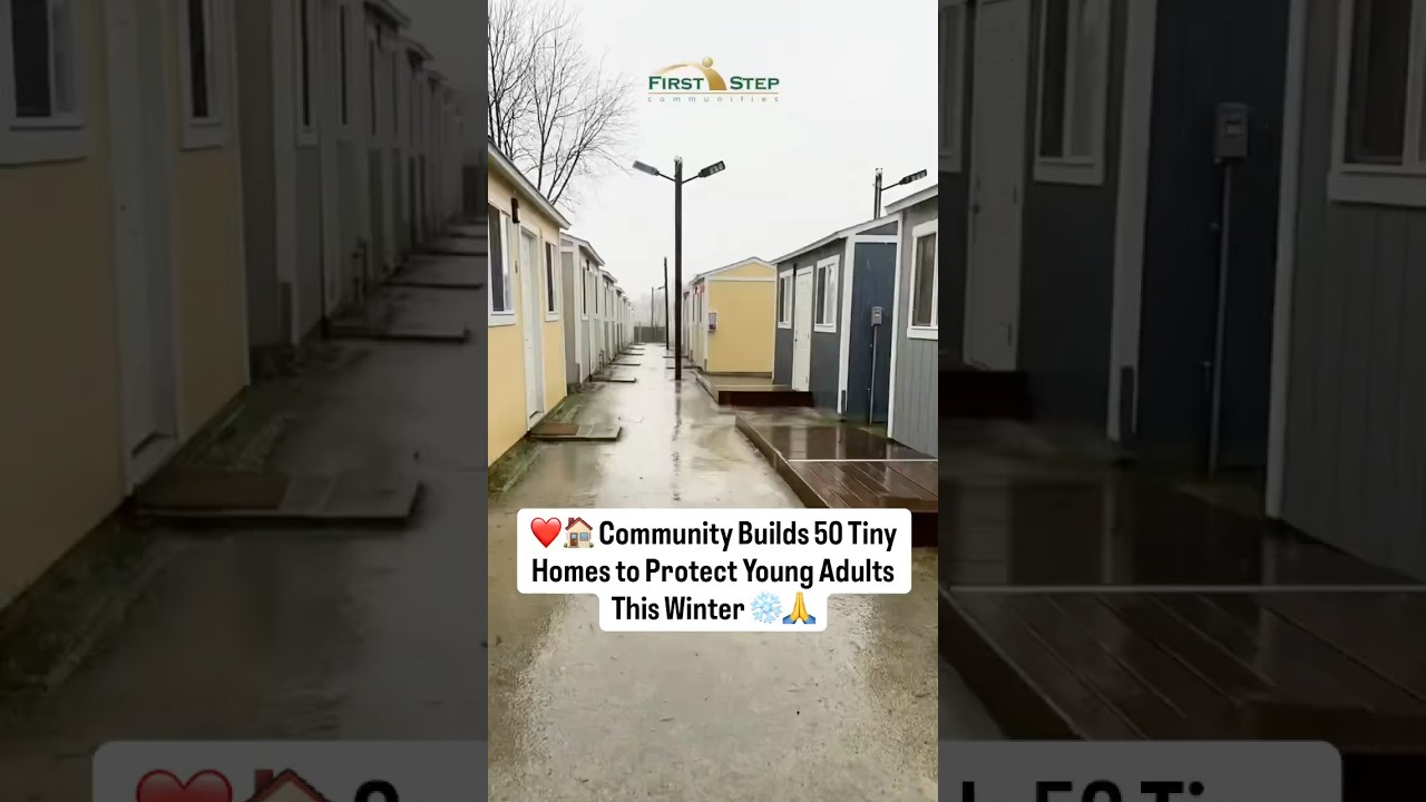 ❤️🏠 Community Builds 50 Tiny Homes to Protect Young Adults This Winter ❄️🙏