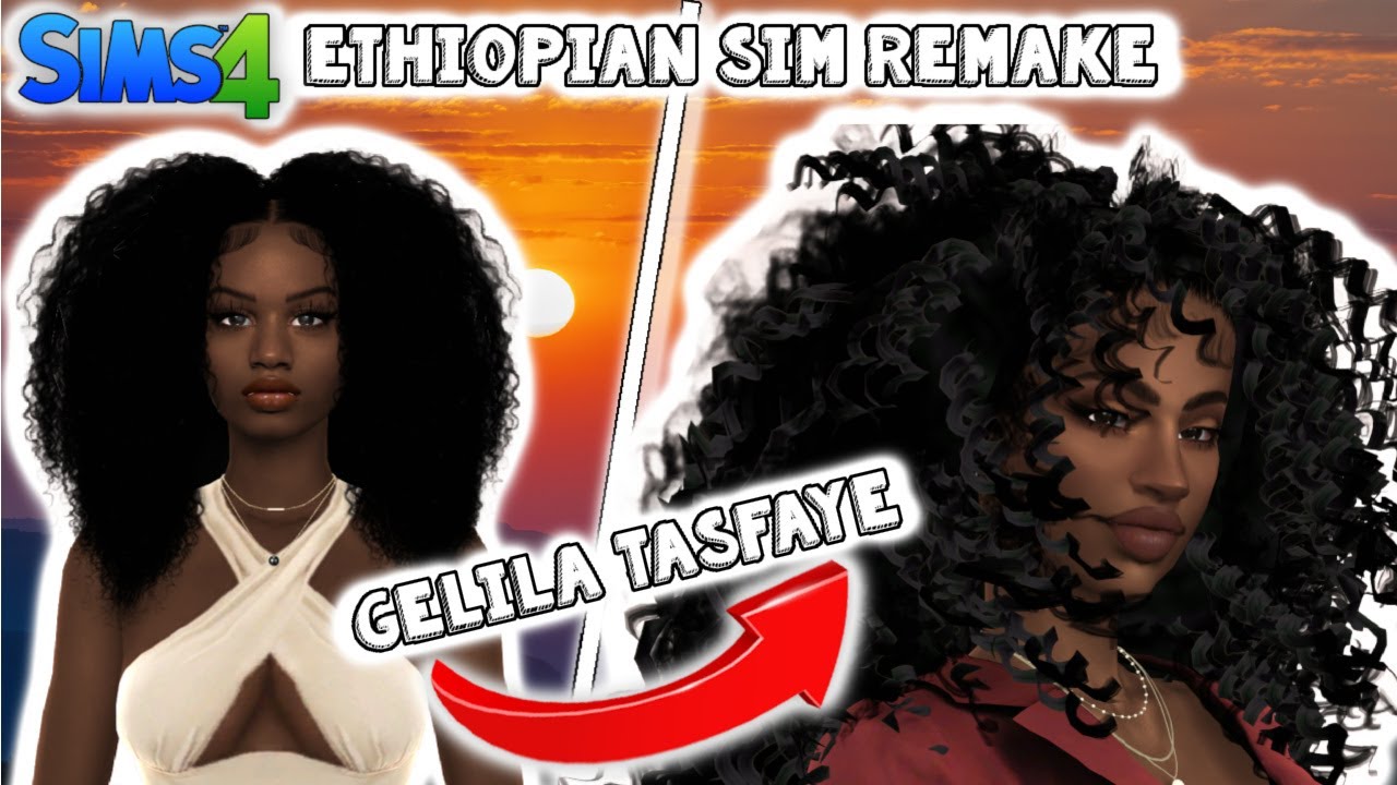Ethiopian Inspired Sim Remake - Sims 4 CAS + CC Folder & Sim Download ...