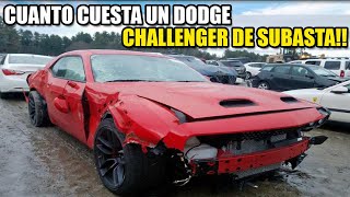 CUANTO CUESTA UN DODGE CHALLENGER EN LA SUBASTA DE AUTOS (COPART) | JON TOPS