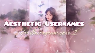 Aesthetic Usernames for Instagram~ 2021!! 🌸 #part2 #shorts screenshot 2