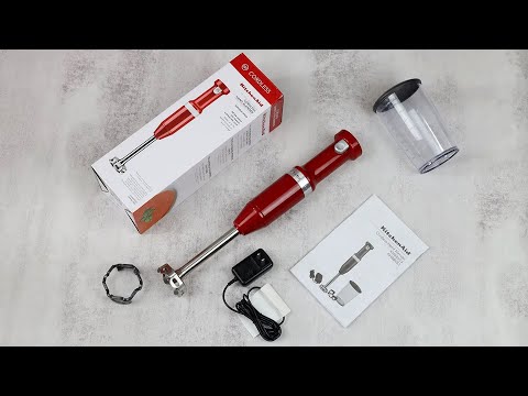 KitchenAid Cordless Variable Speed Passion Red Hand Blender with