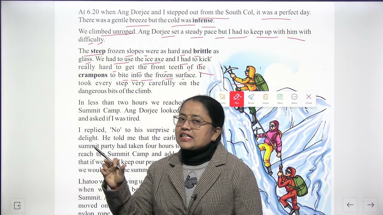 ROHAN PUBLICATIONS WISDOM ENGLISH CLASS 6 CHAPTER 14 MY TRYST WITH EVEREST