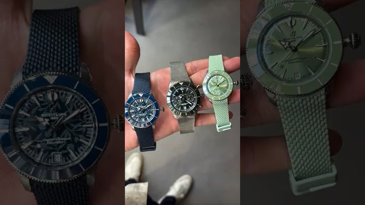 Hands-on every size of the new Breitling Superocean Heritage and Kelly Slater limited edition 🌊💚🧡