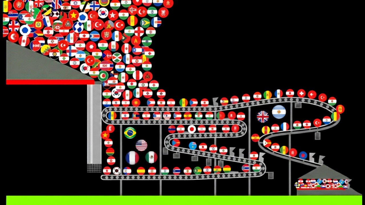 42 Countries Ultimate Race In Algodoo