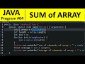Java Program #4 - Find Sum and Average of Array Elements