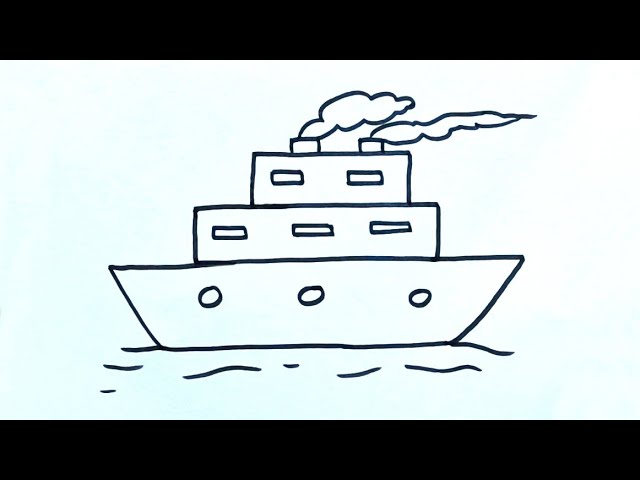 How To Draw Coloring Ship For Kids | Drawing And Coloring Pages For Kids |  Coloring Kids Toy Art - YouTube