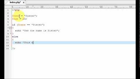 PHP Tutorial 2 - If Else Statements