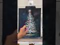 Easy! How to Paint A Christmas Tree #acryliclandscape #art #painting #acrylictechniques #shorts