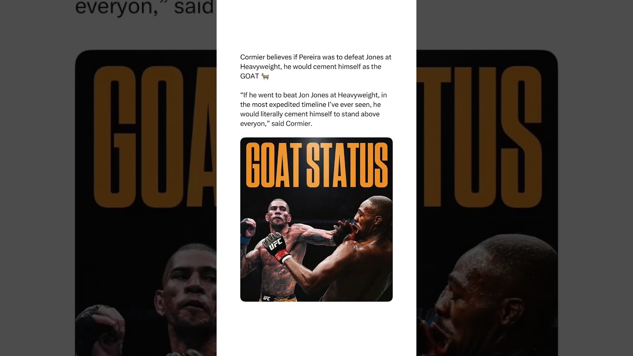 DC: Pereira Could Be The GOAT 🐐