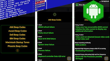 Bios Beep Codes - Computer POST And Bios Beep Codes