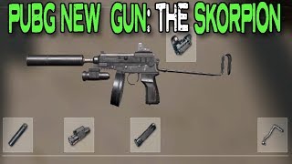 PUBG NEW WEAPON: THE SKORPION (all attachments)