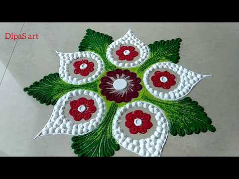 Easy and innovative rangoli