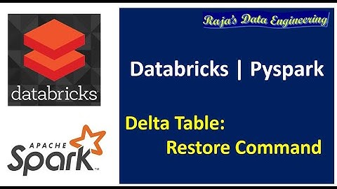 63. Databricks | Pyspark| Delta Lake: Restore Command