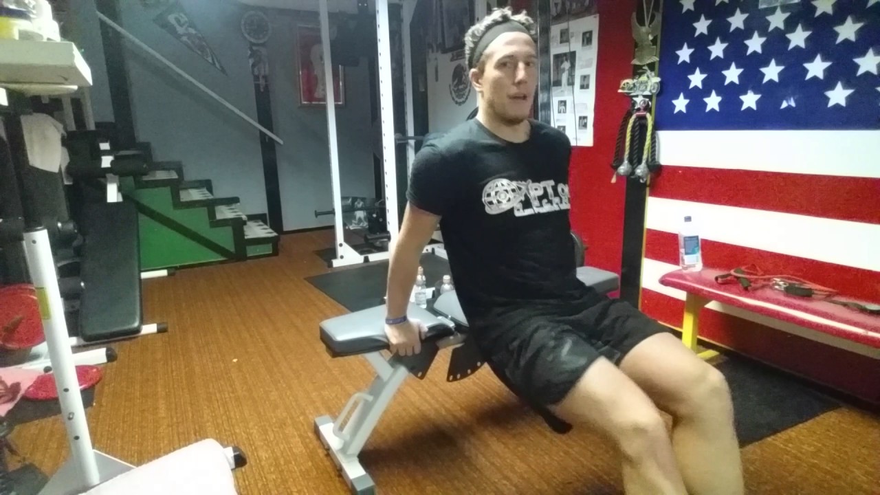 Bodyweight Tricep Bench Dip YouTube