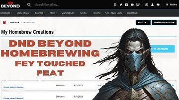 DnD Beyond Step by Step Homebrew - Fey Touched Feat