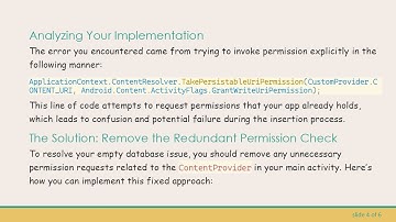 Why Your DB is Empty After Inserting an Item Using the ContentProvider in Xamarin