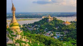 Wonderful view of Sagaing hill Mandalay, Myanmar.