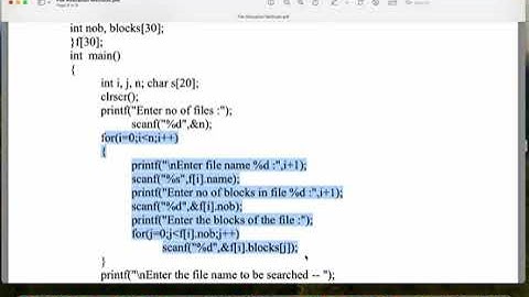OS Lab - Indexed File Allocation