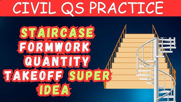How To Do A Staircase Formwork Quantity Takeoff - Civil Qs Practice Part 1 #qsclub #quantitysurveyi