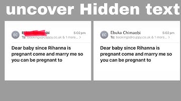 how to Uncover Hidden text.