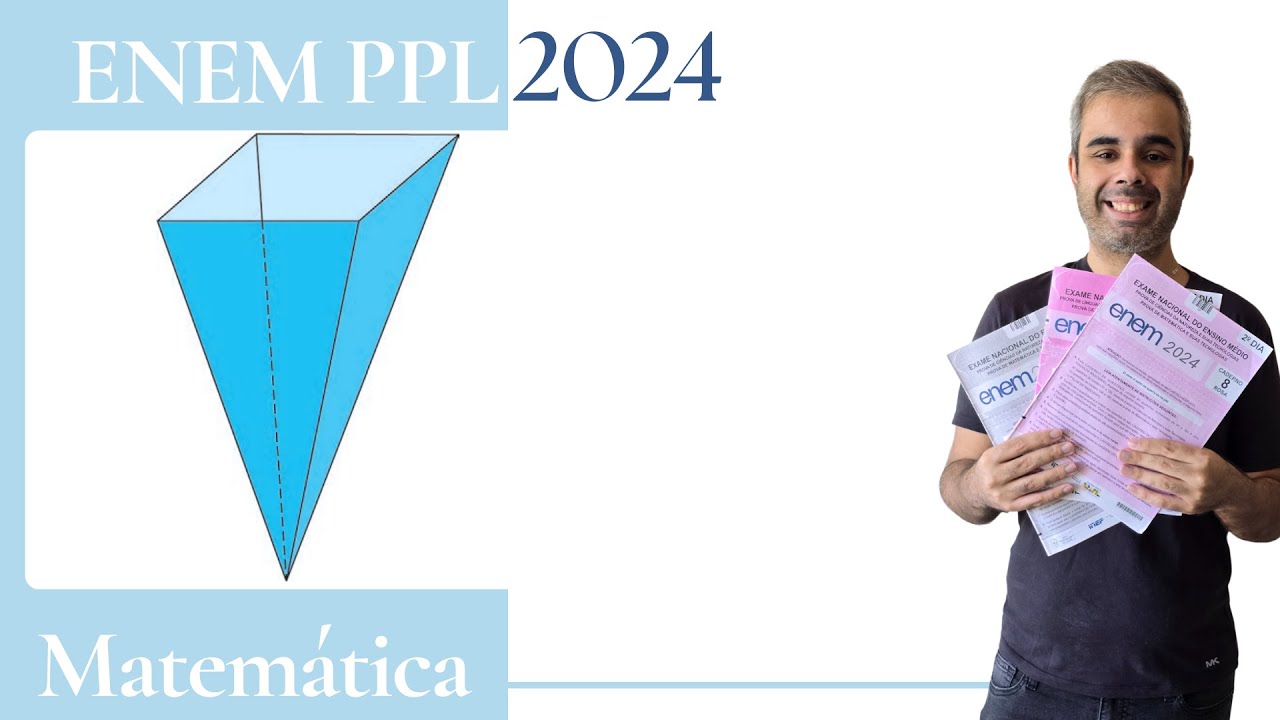 ENEM PPL 2024 - Um tanque de armazenamento de líquidos tem o formato de uma pirâmide reta de base