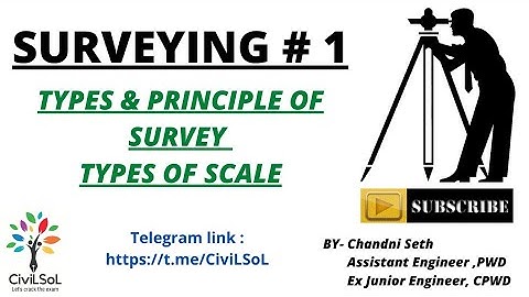 Surveying | Types & Principle of Survey and Types of Scale | Civil engineering | #CiviLSoL