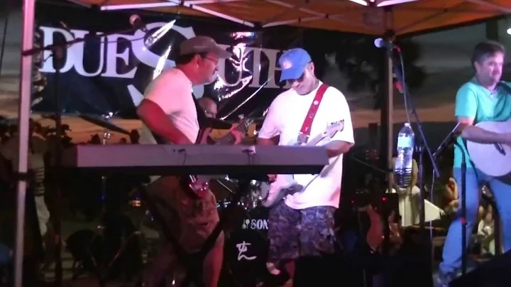 Curt Farrell Playing Drums with Due South Band