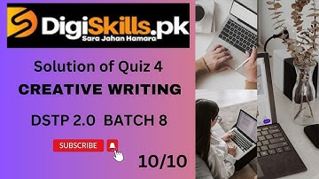 creativeWriting quiz no 4 batch 8 solution 2024 | creative writing quiz 4 batch 8 #digiskill