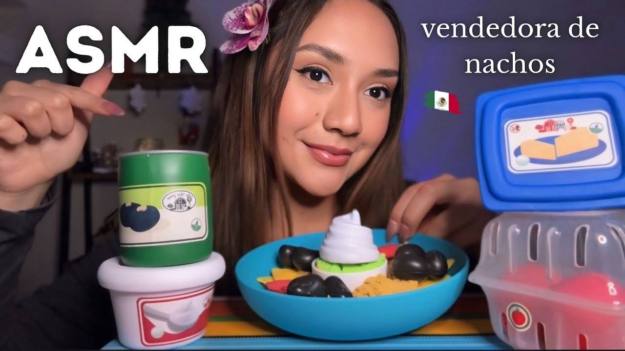 ASMR TE VENDO NACHOS MEXICANOS (atención personal RESTAURANTE) ✨