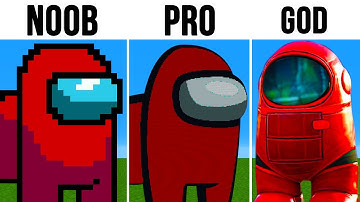 Pixel Art NOOB vs PRO vs GOD among us in Minecraft