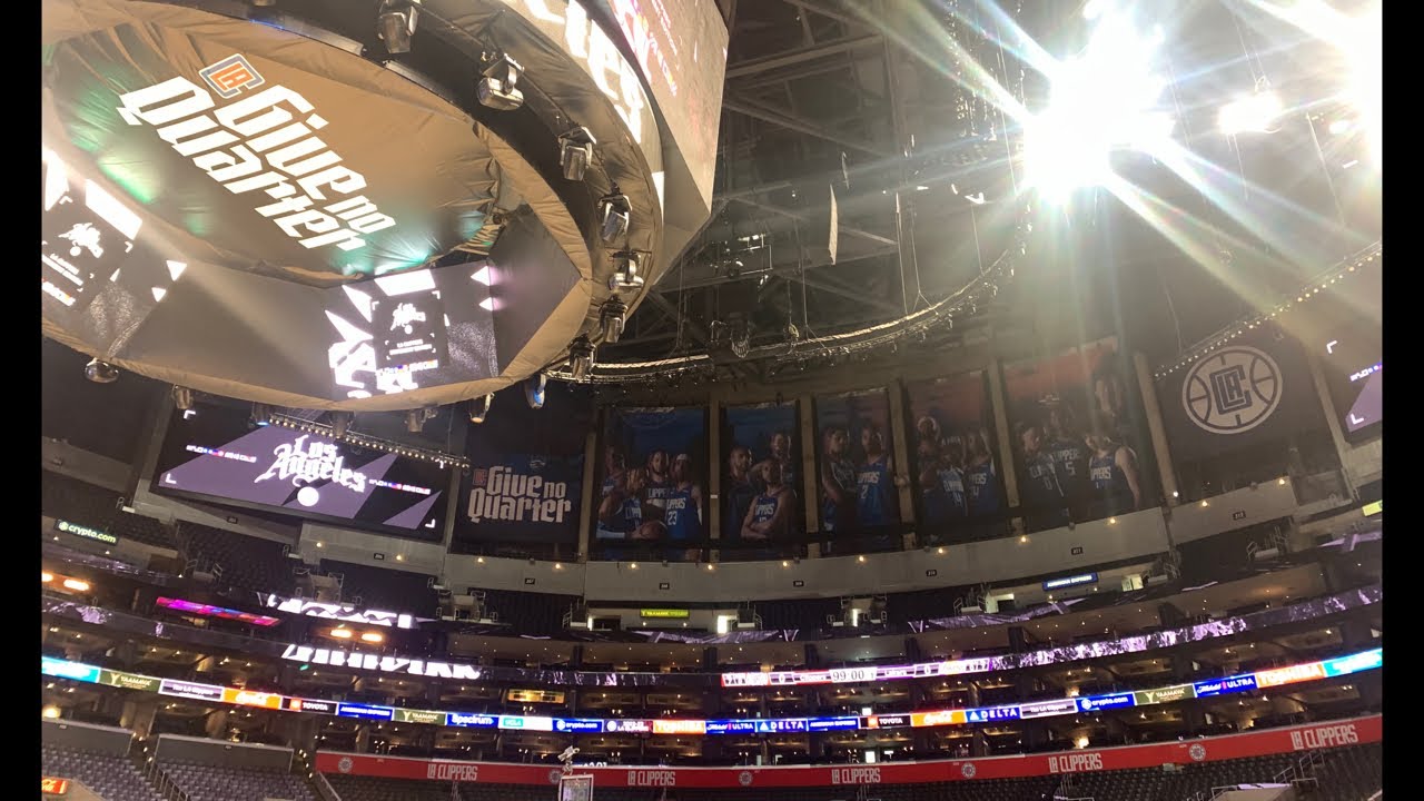 Clippers cover Lakers' banners for home games at Staples Center - Los  Angeles Times