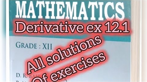 Derivative exercise 12.1 | 2(f) Sinh 2x/ (x+cosh 2x) | Neb