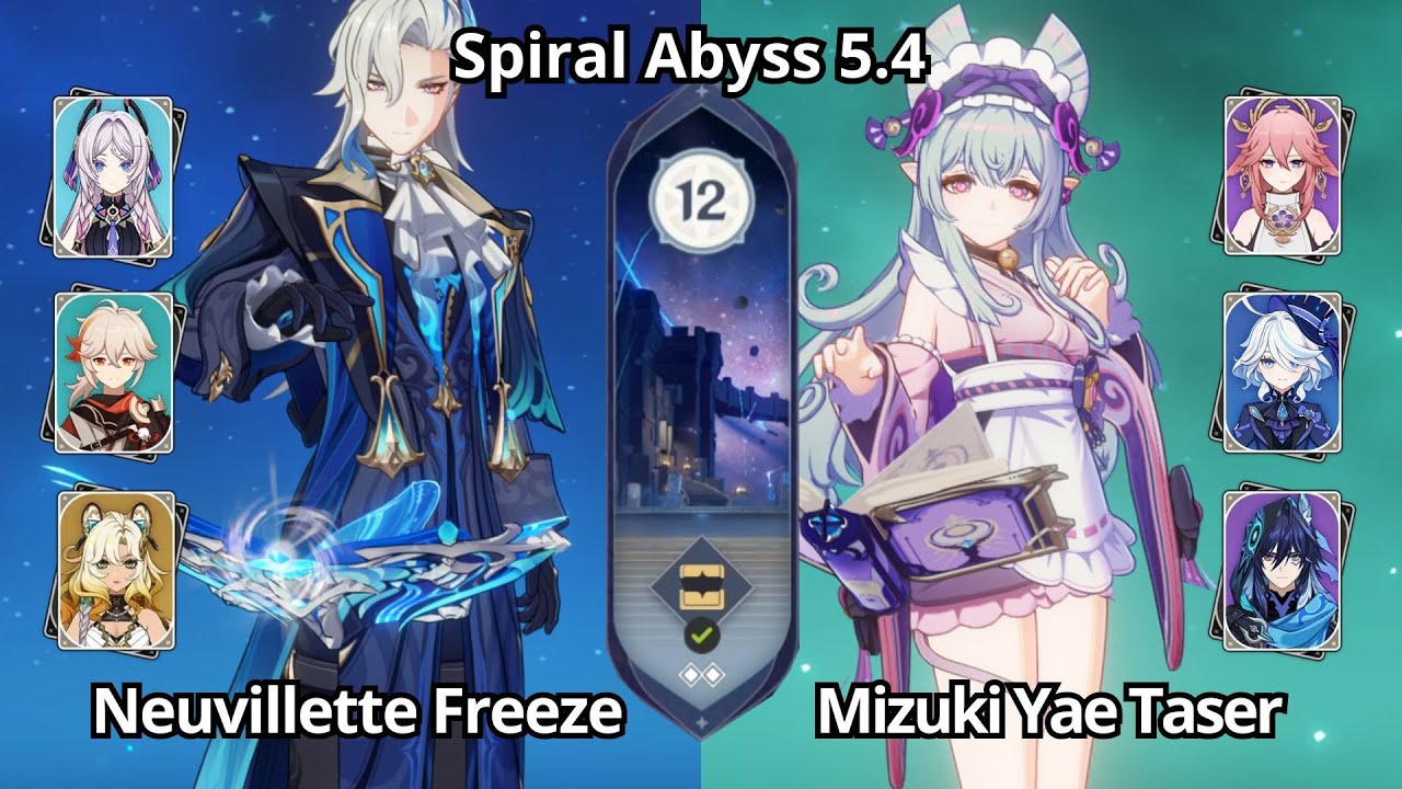 C0 Neuvillette Freeze & C0 Mizuki Yae Taser - Spiral Abyss 5.3