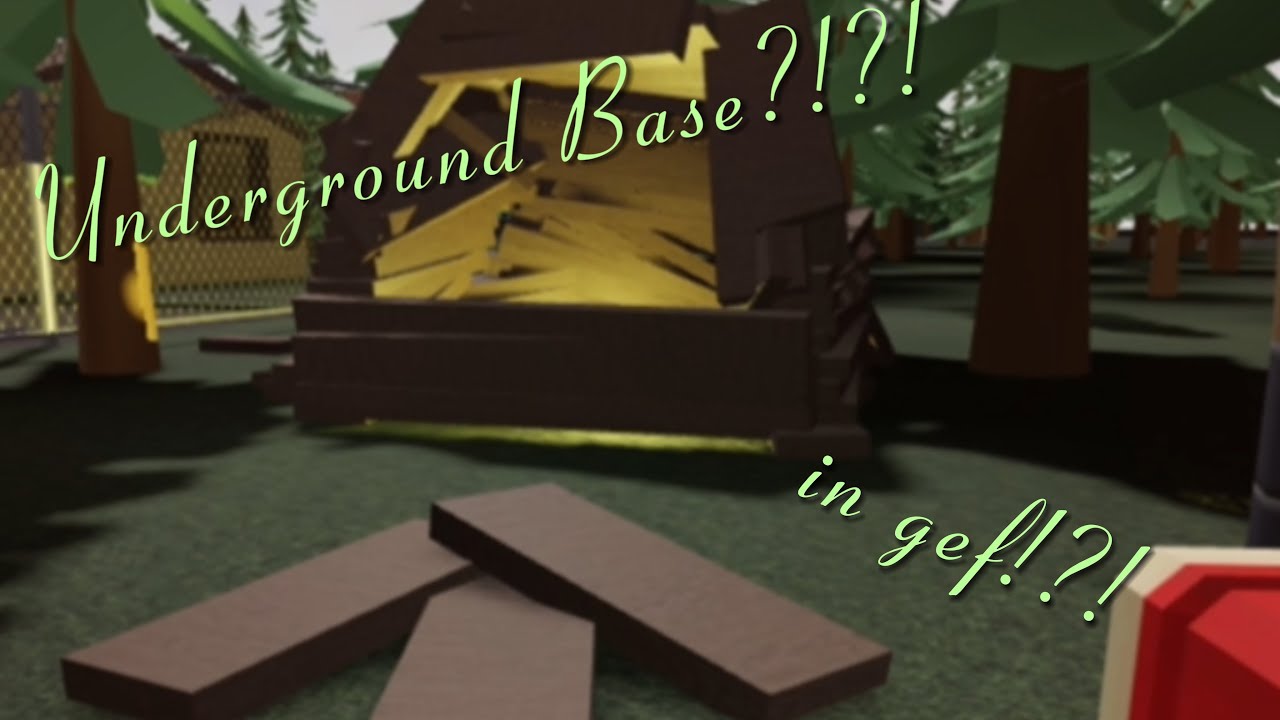We made the first Underground Base In Roblox GEF! (Must Watch!!)
