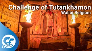 Challenge of Tutankhamon front seat on-ride 4K POV Walibi Belgium