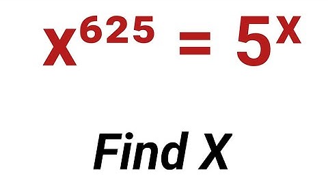 Interesting Exponential Equation | Math Olympiad 