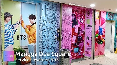 Shanghai Mitsubishi Service Elevators with Outside Touchless Buttons - Mangga Dua Square (15-16)