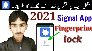 Enable Fingerprint on Signal app 2021