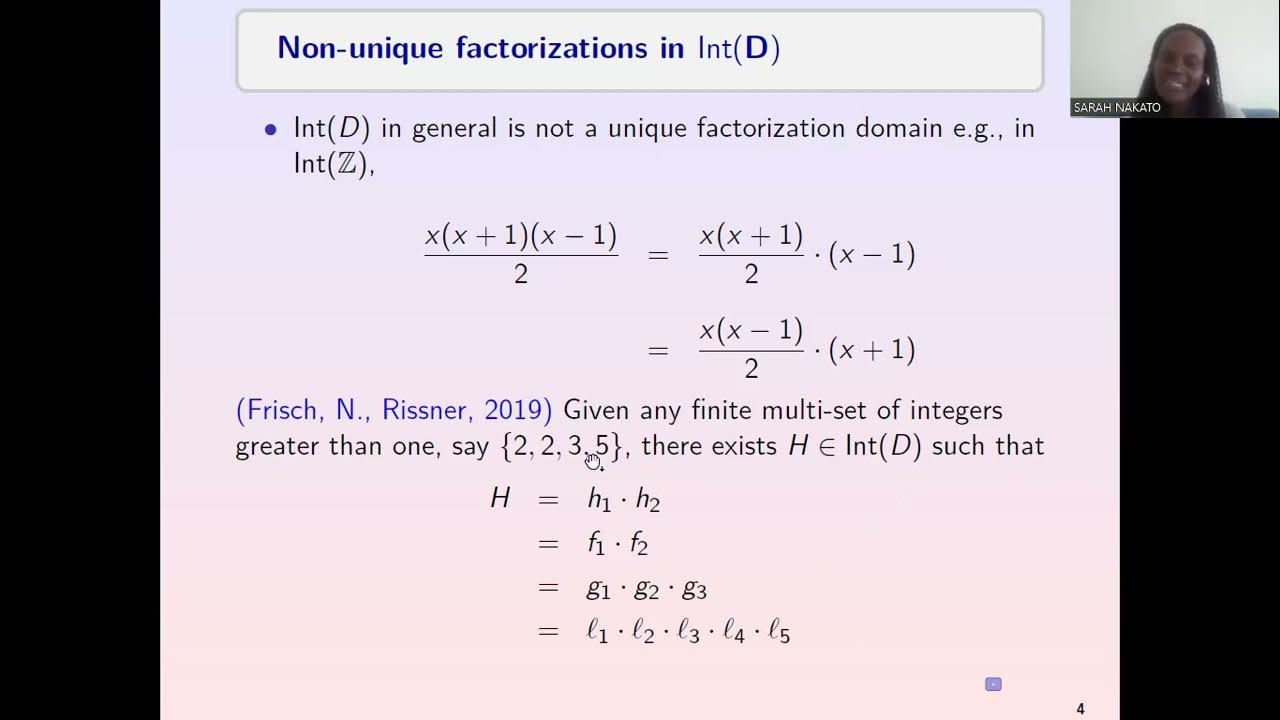 Dr sarah nakato split absolutely irreducible integer valued