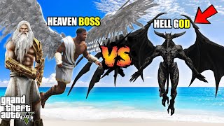 FRANKLIN BECAME HEAVEN GOD TO FIGHT HELL BOSS WITH SHINCHAN WHO ATTACKED LOS SANTOS IN GTA 5 (MOVIE)