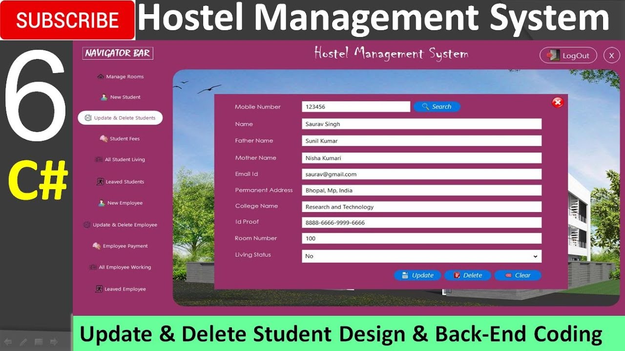 6 Hostel Management System In C C Sharp Update And Delete 6-hostel-management-system-in-c-c-sharp-update-and-delete