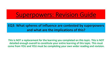 Edexcel A Level Geography - Superpowers EQ3 Revision