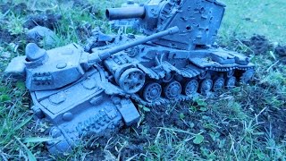 Дух советского танкиста  КВ 2  капут, Пз 4, Бизон, Танки из пластилина