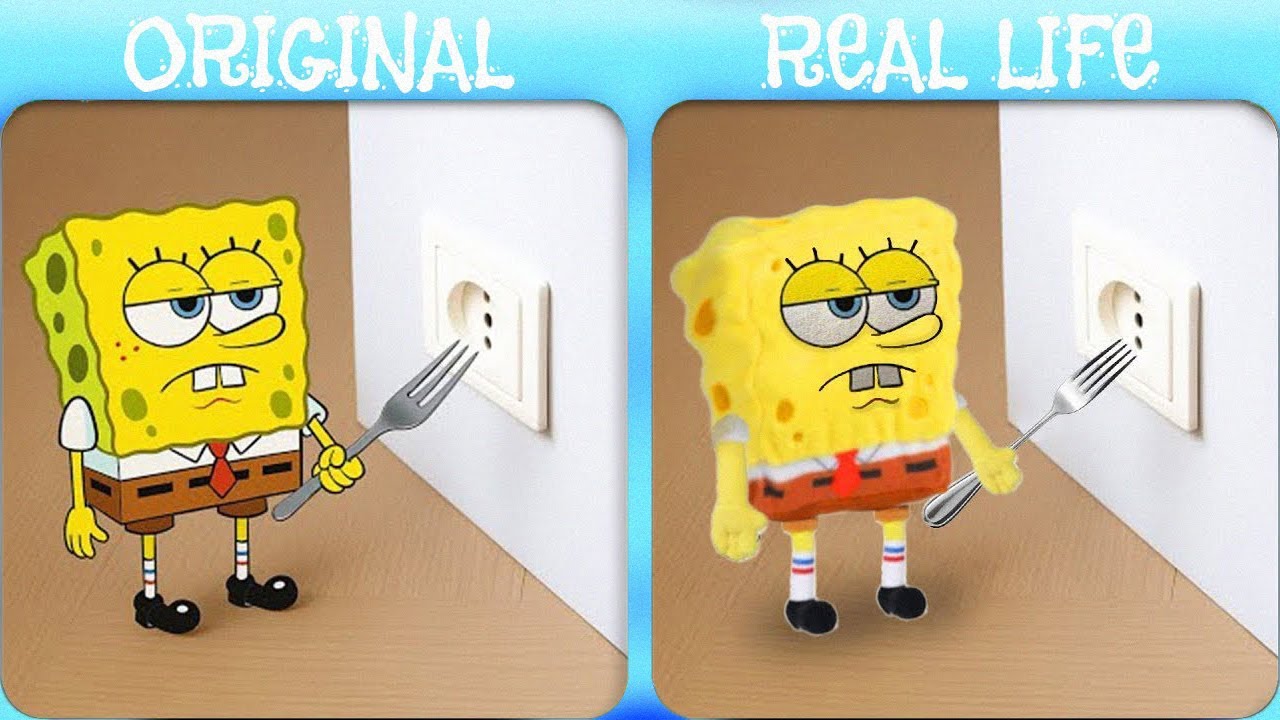 SpongeBob stupid 🤪 | SpongeBob Original vs Real life | SpongeBob Animation