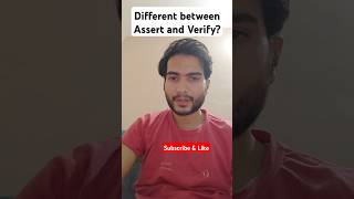 Selenium Assert and Verify Difference ? #coding #shorts #howtolearnjava #java