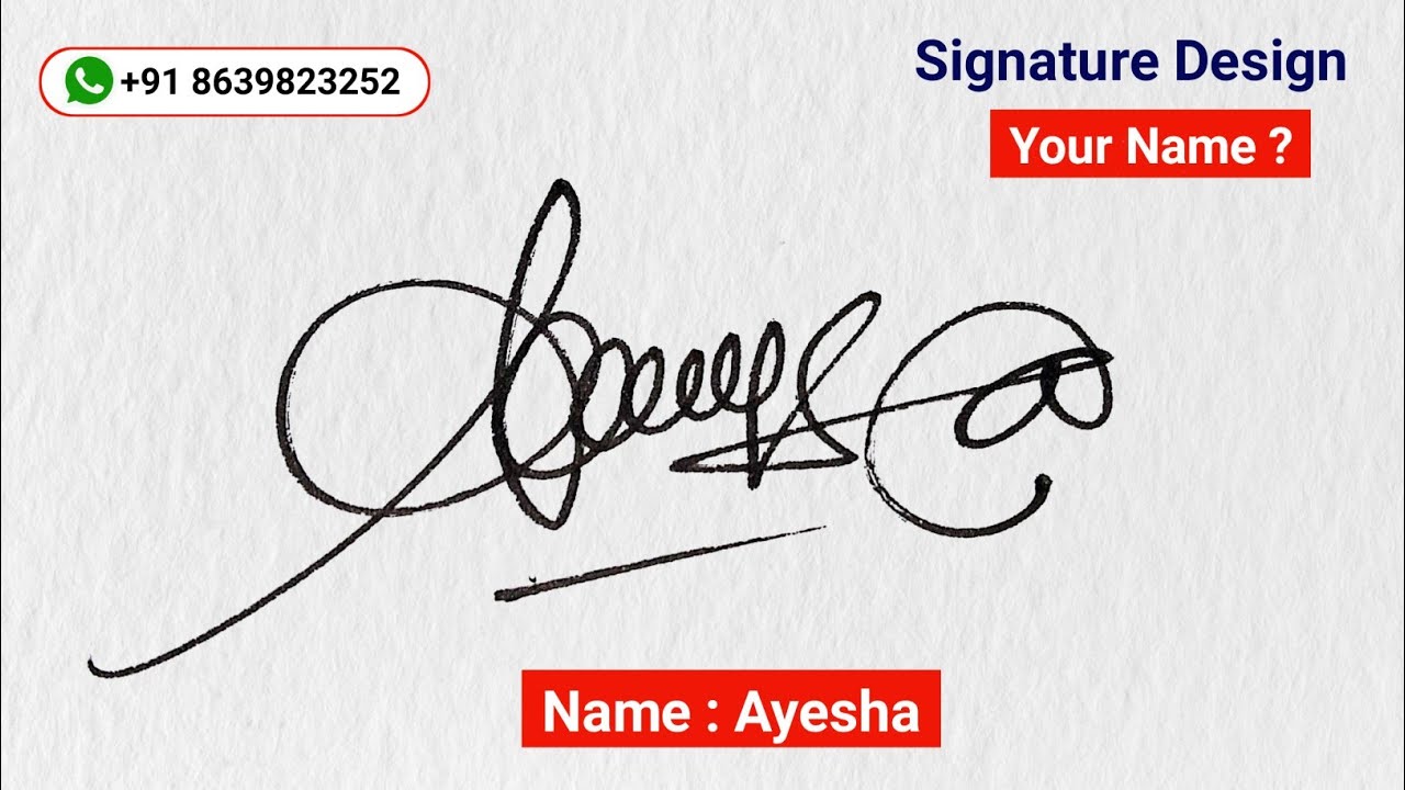 How To Make A Cool Signature | Signature Style Of My Name | How to ...