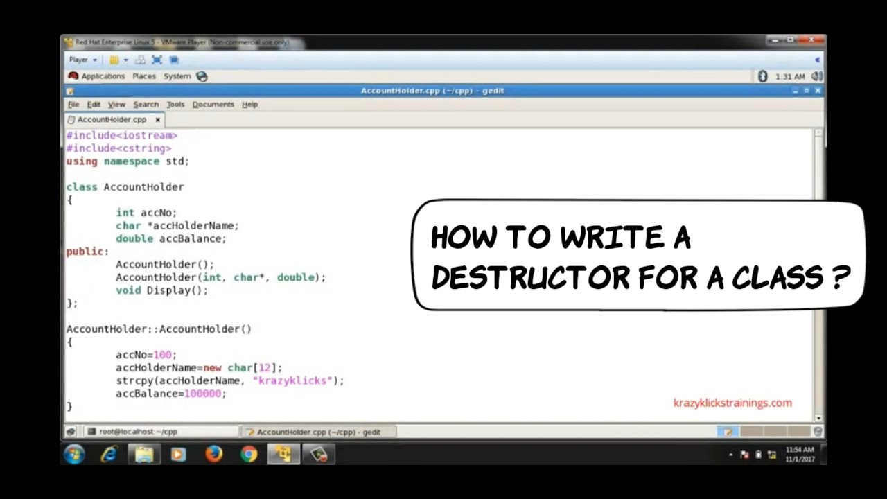 destructor | memory leakage | C++ Programming - YouTube