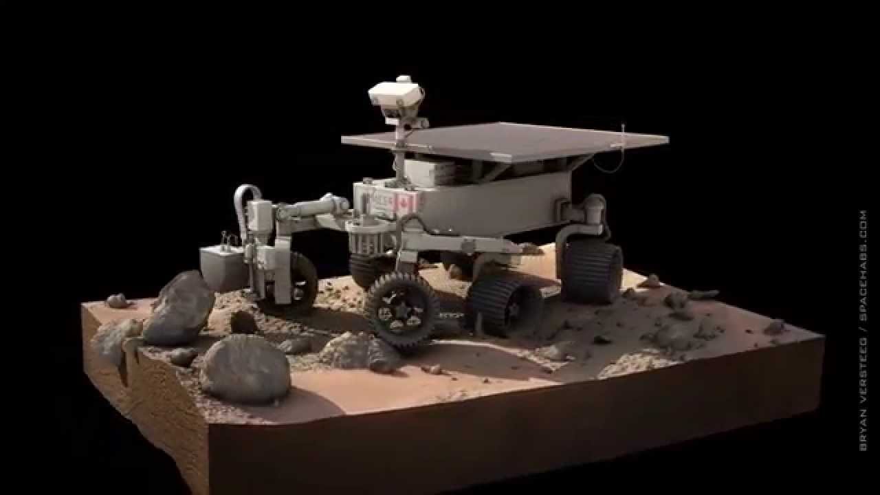 360 animation of the Canadian Mars Rover design - YouTube