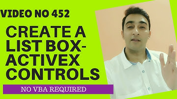 Learn MS Excel- Video 452- ActiveX controls - How to create a List Box